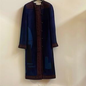 EMANUEL UNGARO PARALLELE Full Length Wool Blend Coat